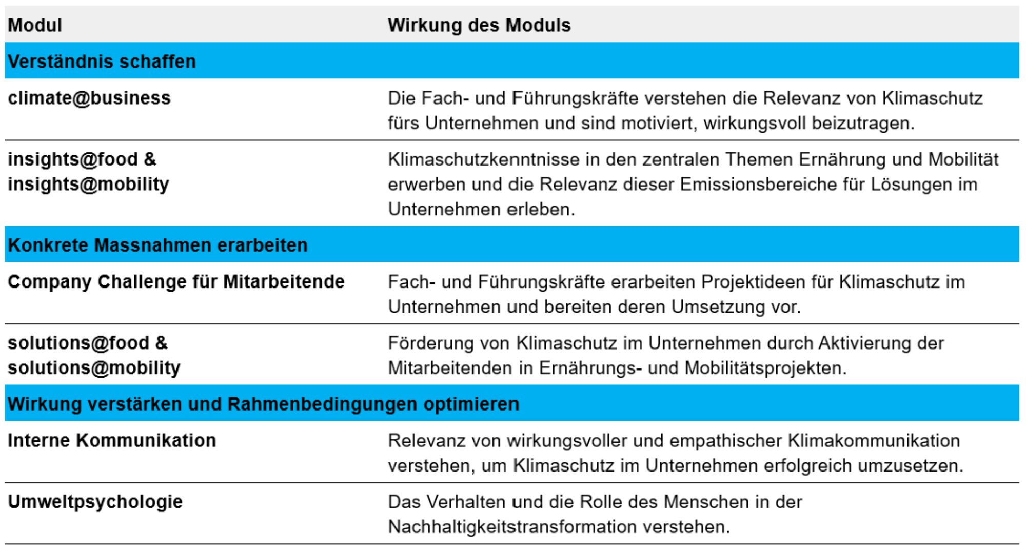 Bildungsportfolio Module Variante 1